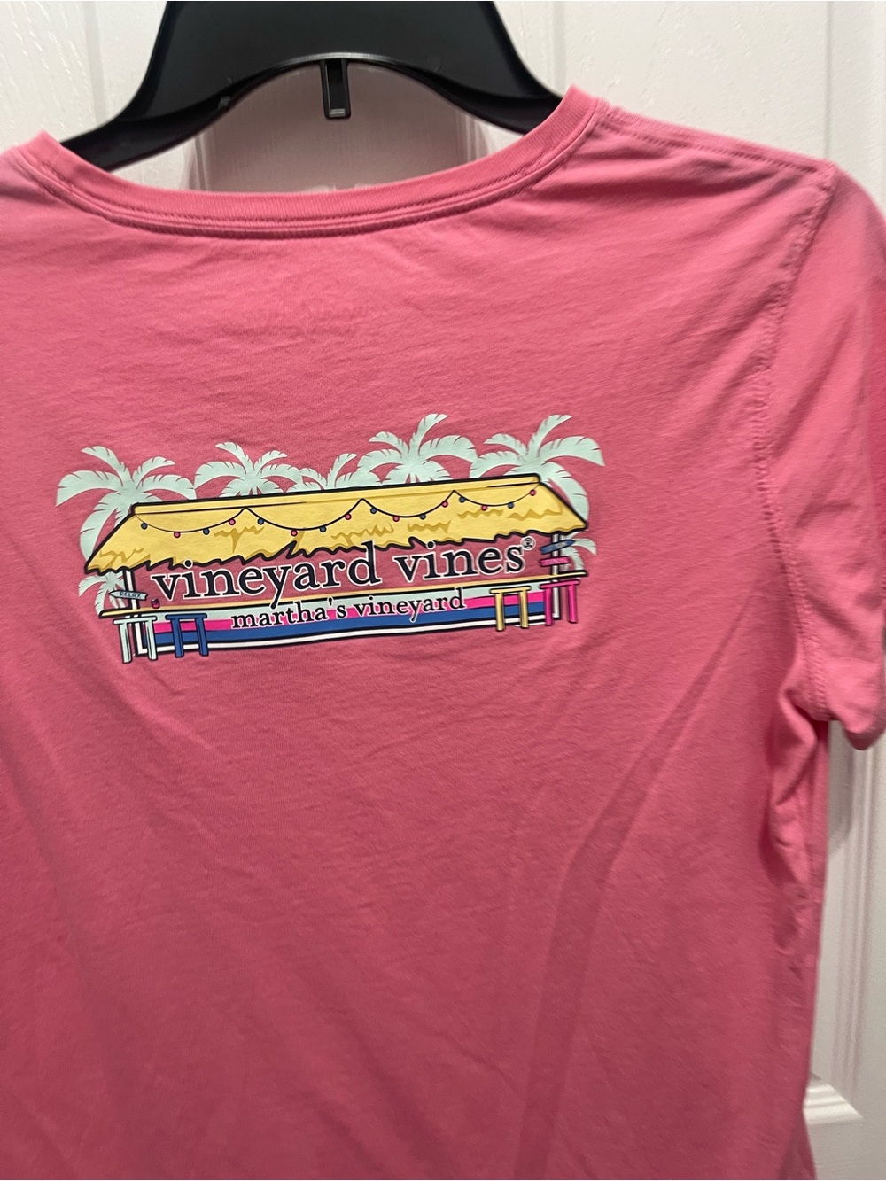 Vineyard Vines Pink Tropical Palapa Tee - Picture 6 of 16